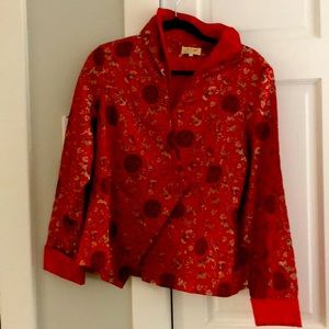 Stunning vintage Chinese cheongsam red jacket